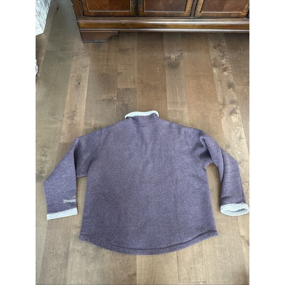 Disneyland Women’s Purple Fleece Jacket XL Tinkerbell Full Zip - Picture 4 of 5